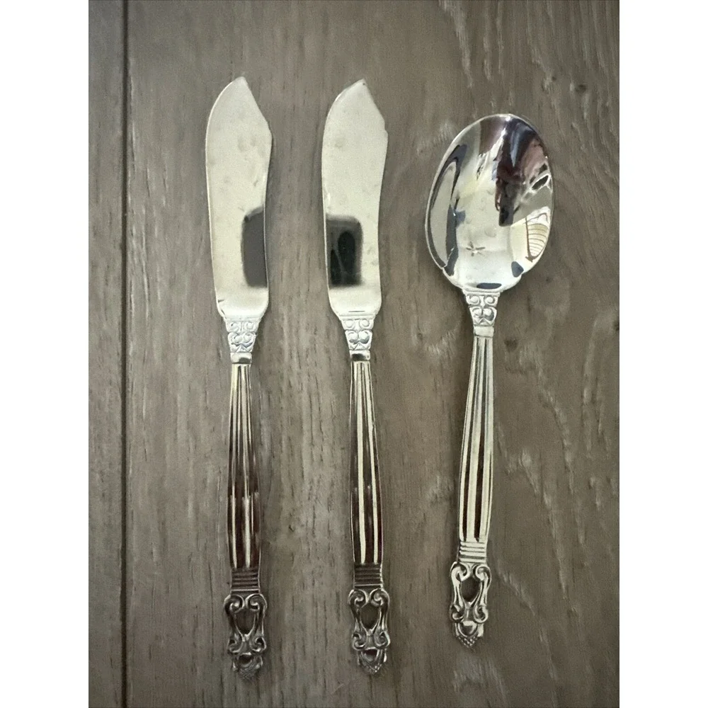 Towle Stainless Steel 18/10 KING‎ GUSTAV 2 Butter 1 Sugar Spoon China